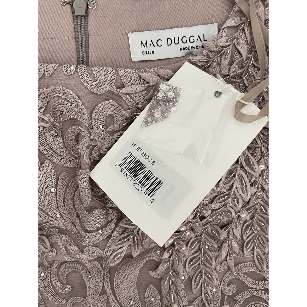 Mac Duggal 11187 Embroidered Applique Shoulder Detail Trumpet Gown Size 6 $698 - Picture 8 of 8